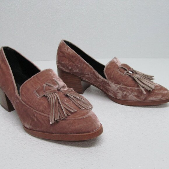 Rebecca Minkoff Edie Berry Velvet Tassel Loafers 7M - Picture 2 of 9